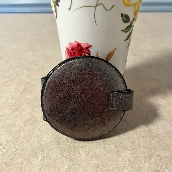 Coach Poppy Metallic Silver Compact Mirror - Picture 3 of 7